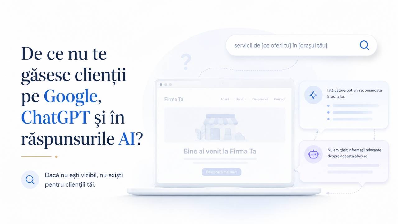 De ce nu te găsesc clienții pe Google, ChatGPT și în răspunsurile AI?